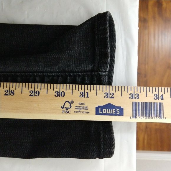 Rock Revival Kate Straight Fleur Style Skinny Jeans Black Tag Size 26 Fit 28X32 - Picture 9 of 12